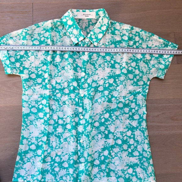 Beautiful Floral print short sleeves silk summer shirt weekend by MaxMara - Picture 8 of 9